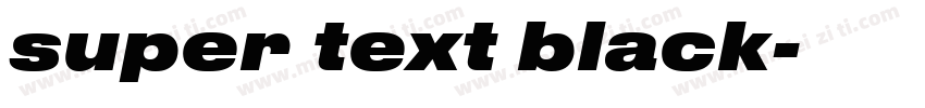 super text black字体转换